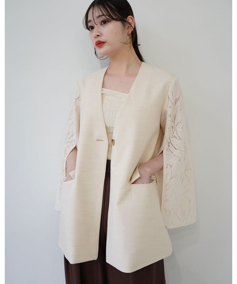 acka lace sleeve jacket 【公式通販】