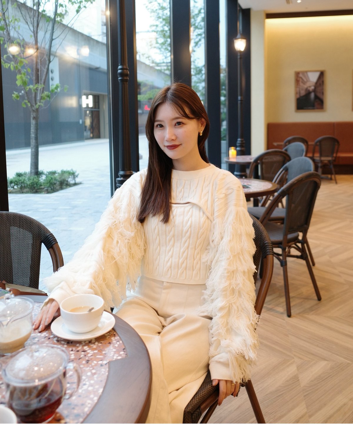 Acka fringe short knit