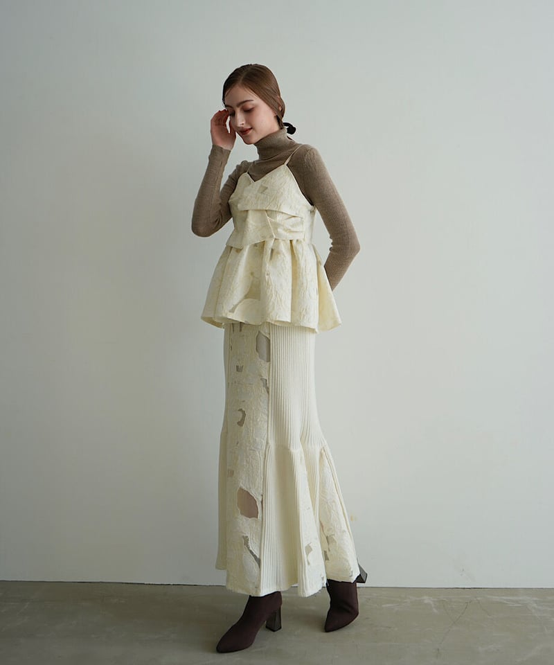 Acka original flower patchwork skirt