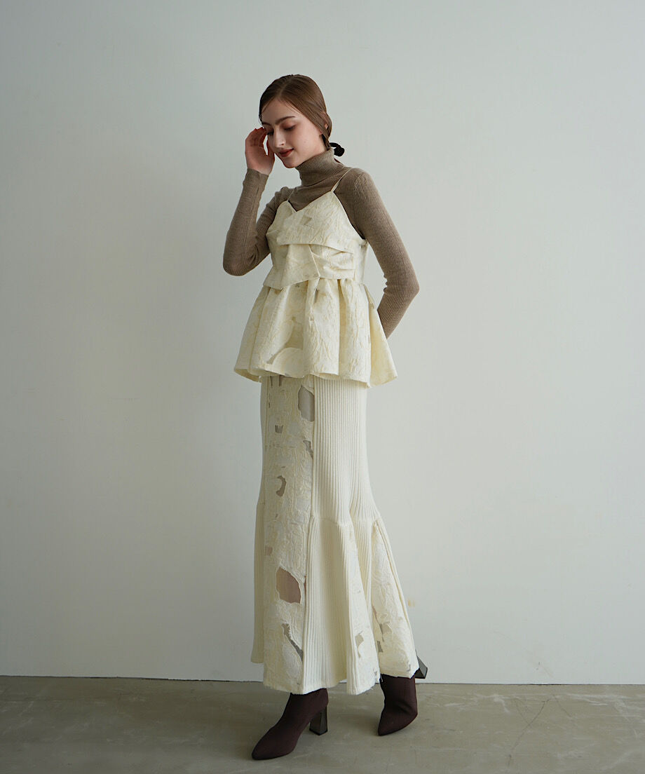 スカート Acka jacquard knit skirt acka jacquard knit skirt