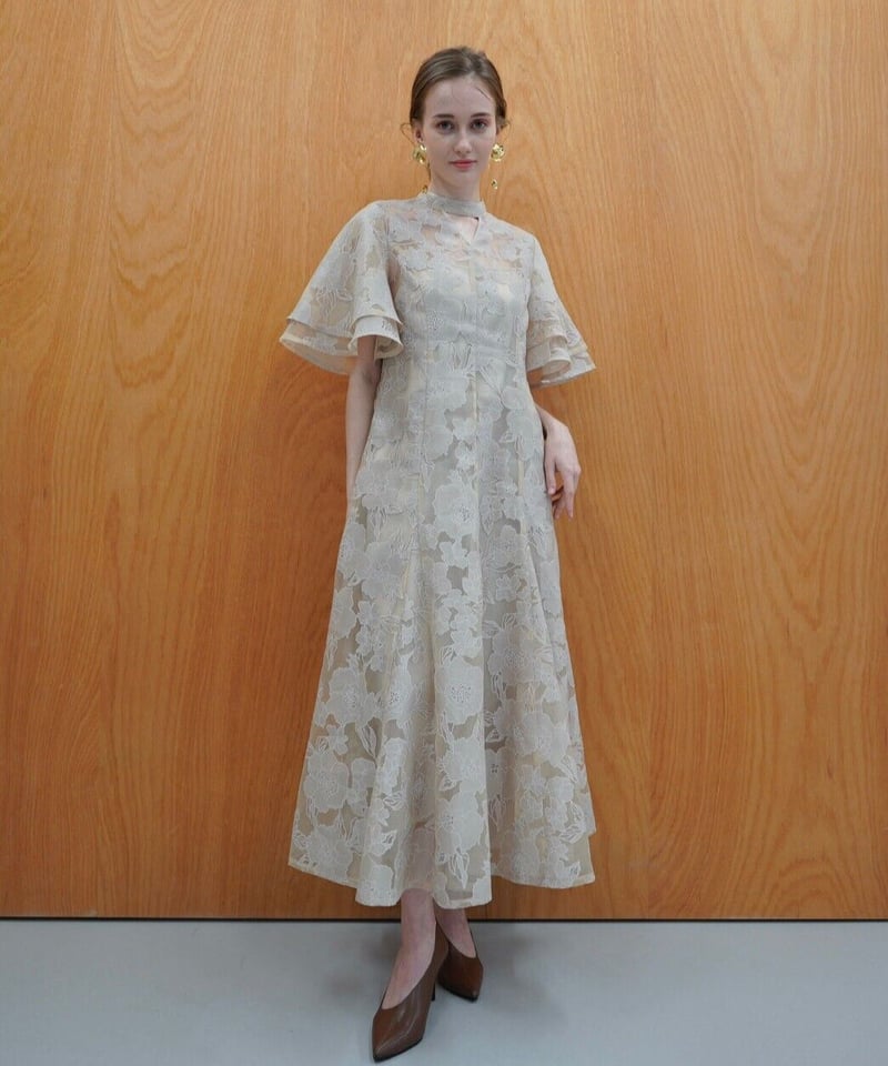 all sheer flower dress（beige） | 【Acka.】エーシーケーエー...