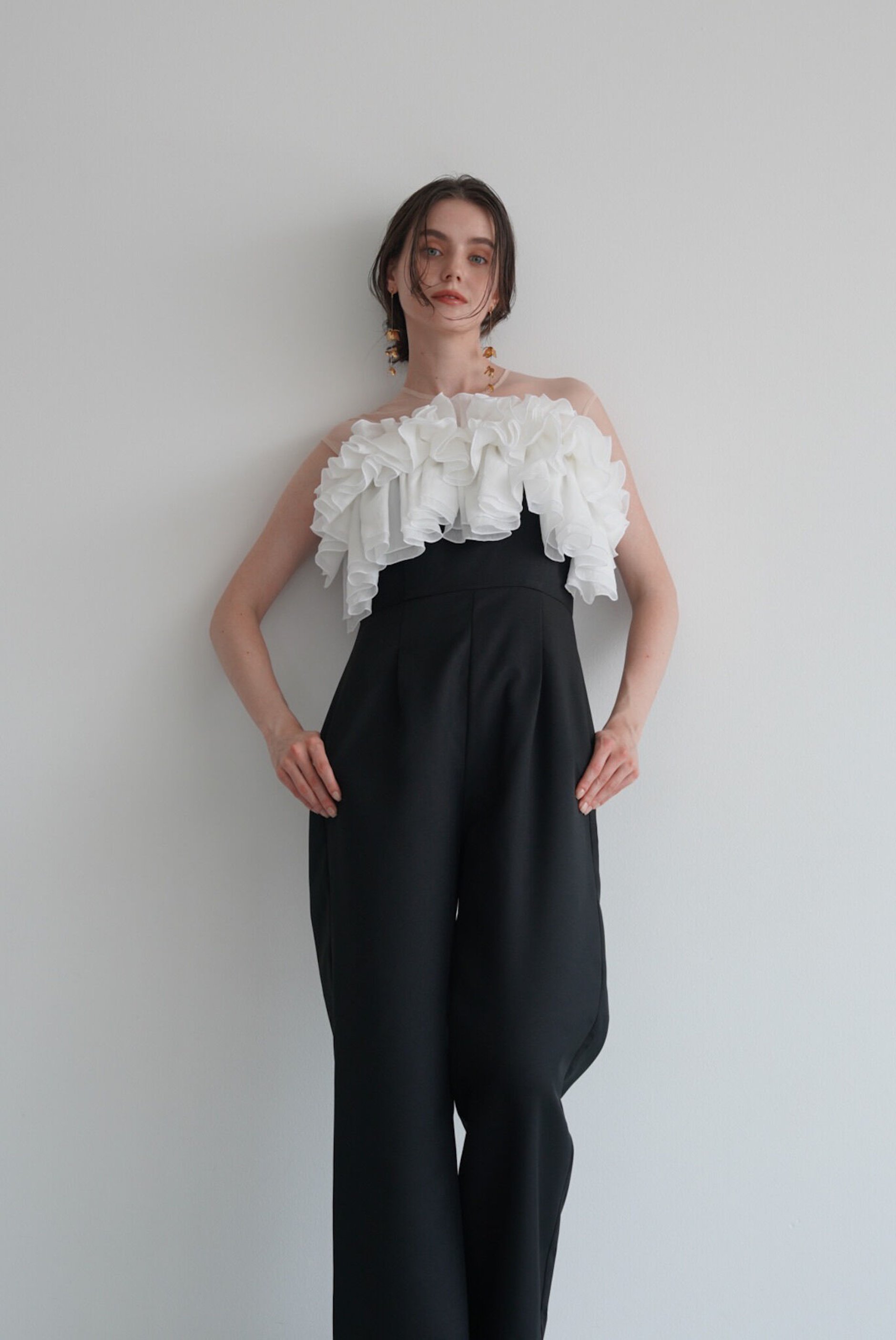 トップス Acka jacquard peplum bustier Acka jacquard peplum bustier