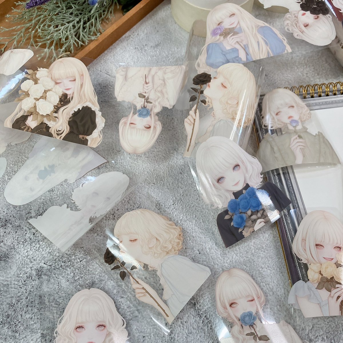 ローズガールPETテープ ハル×文具女子オリジナル フィルムテープ