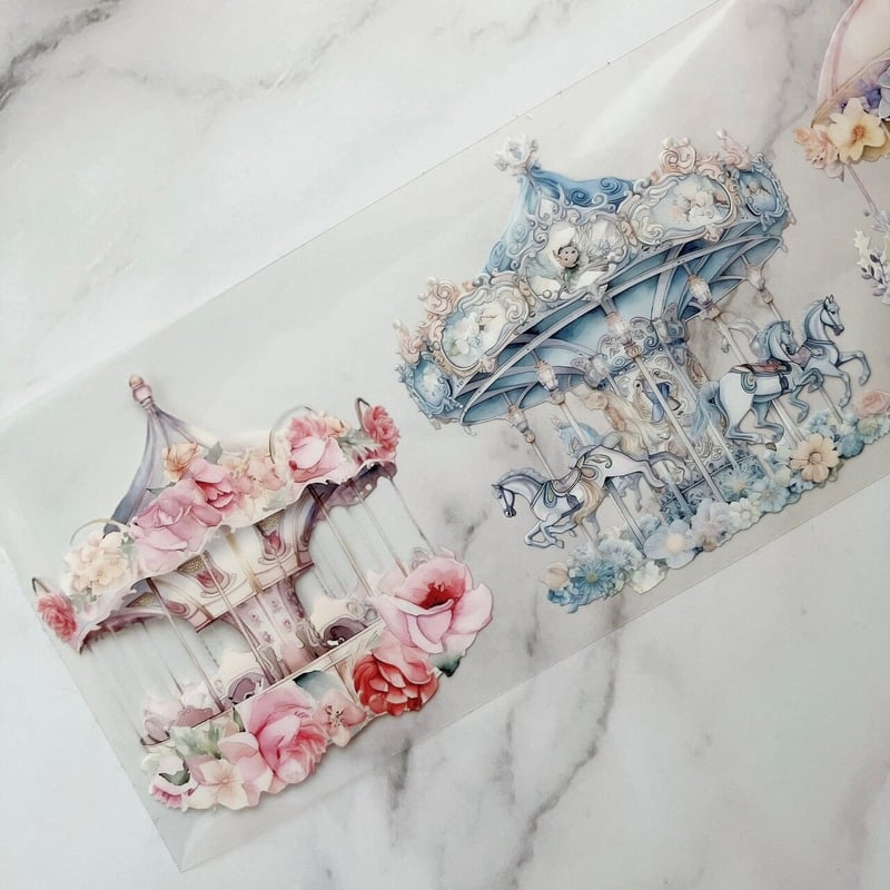 メリーゴーランドPETテープ ハル×文具女子オリジナル フィルムテープ