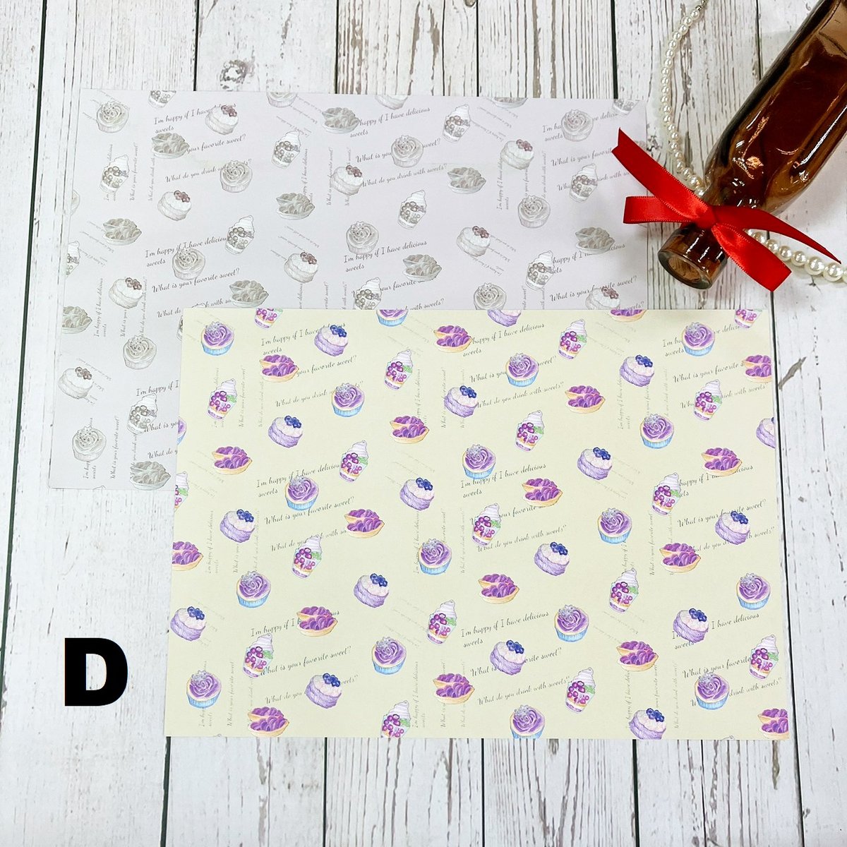 デザペ】スイーツ柄デザインペーパー | ハル×文具女子の文具専門店