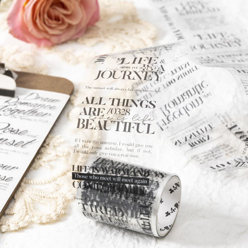 英字クリアロールシール 0825-7 | ハル×文具女子の文具専門店