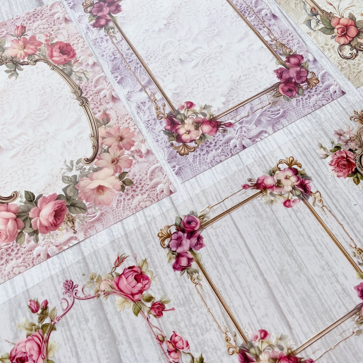 幅広】フラワーフレームPETテープ ハル×文具女子オリジナル フィルム