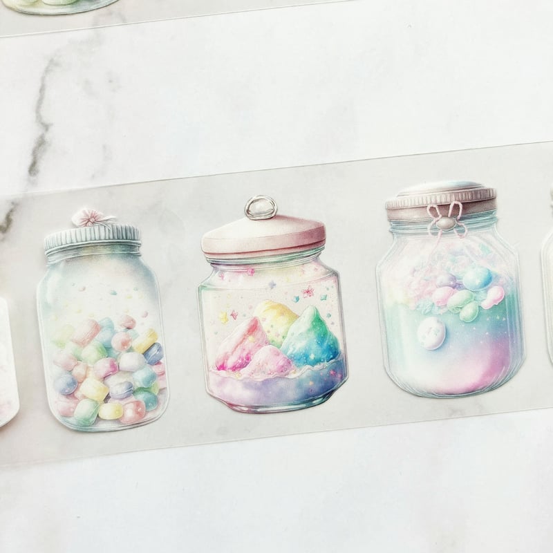 瓶入りキャンディーPETテープ ハル×文具女子オリジナル フィルムテープ