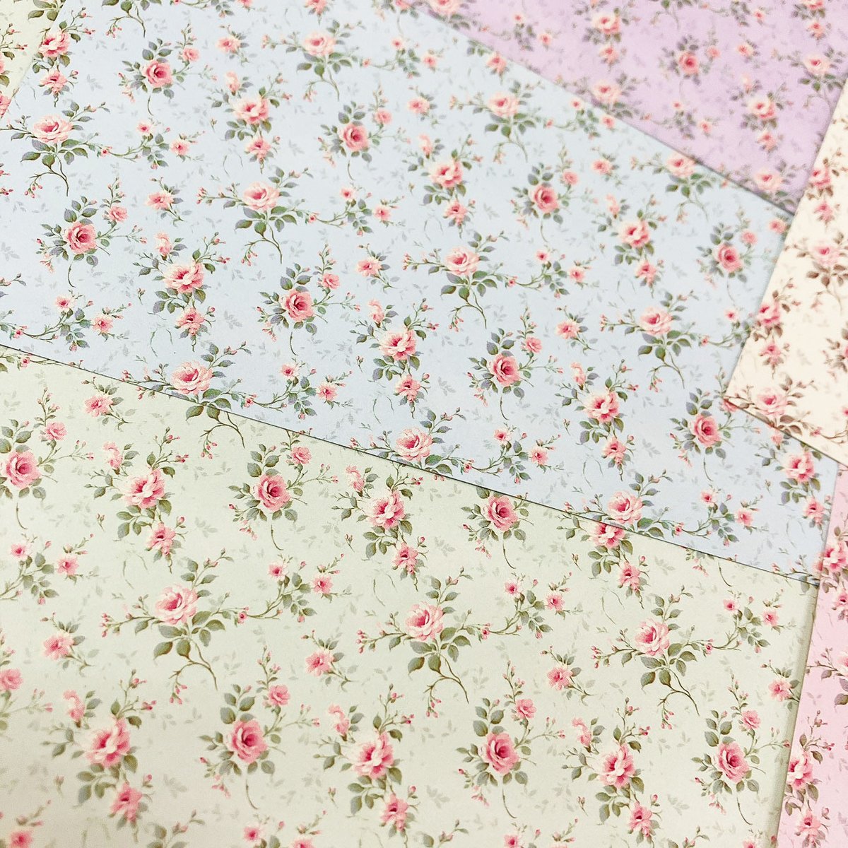 デザペ】 ロココフラワーデザインペーパー | ハル×文具女子の文具専門店