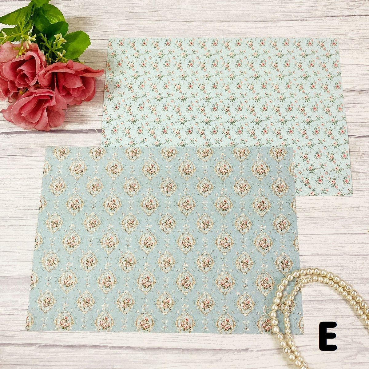 デザペ】 ロココフラワーデザインペーパー | ハル×文具女子の文具専門店