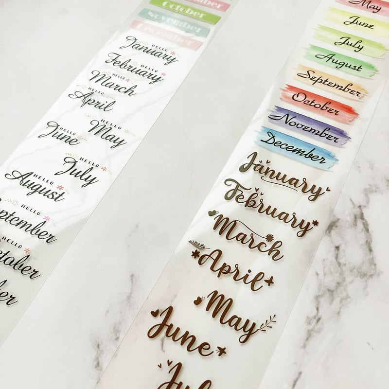 マンスリー（月）PETテープ ハル×文具女子オリジナル フィルムテープ