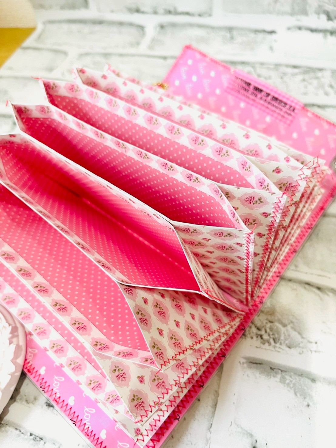 ソミニン】No.11 プチラブ蛇腹ファイル(ピンク)ポケット10p | ハル