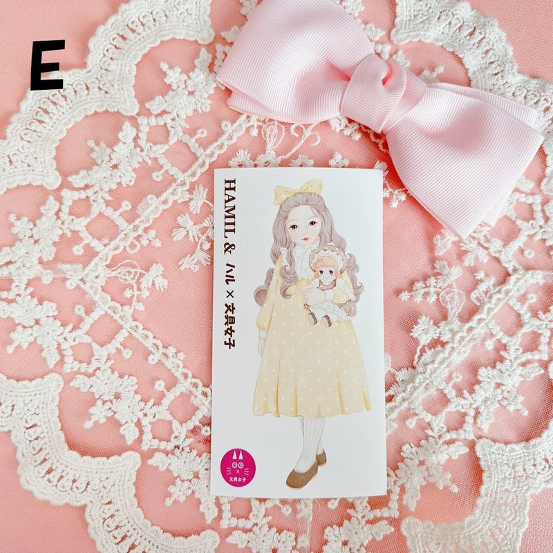 ☆アチャチュム☆目デザイン パール付きバレッタ✖️女の子シール付き ハミル＆ハル×文具女子コラボ】ハミルドールステッカー① | ハル×文具