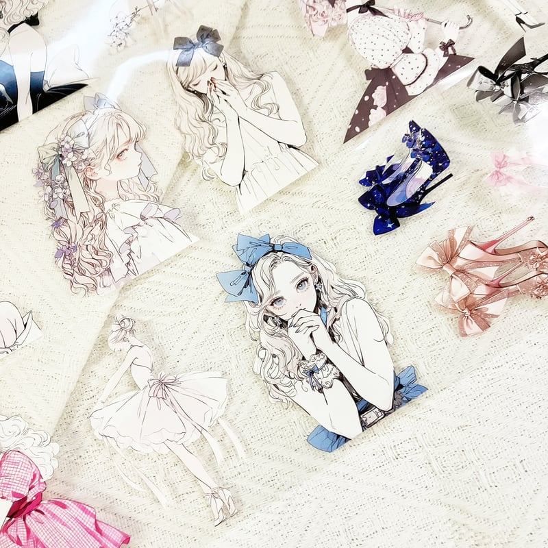 teateaコラボ】 リボンガールPETテープ | ハル×文具女子の文具専門店