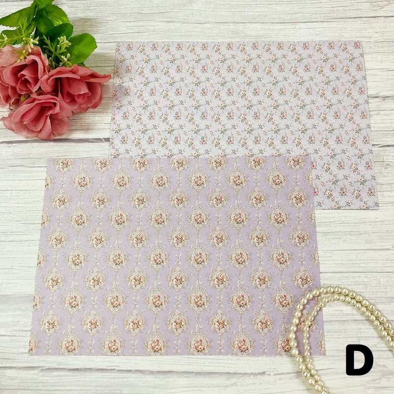 デザペ】 ロココフラワーデザインペーパー | ハル×文具女子の文具専門店