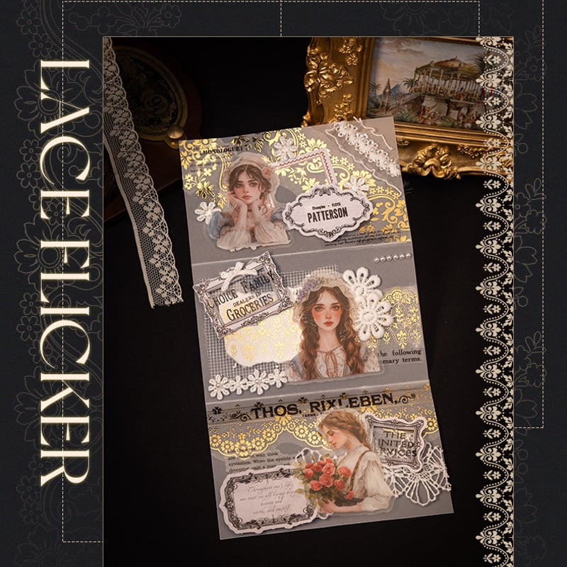 大会限定 プレメモ 箔押し ゴールド箔押しレース 0720-7 | ハル×文具女子の文具専門店