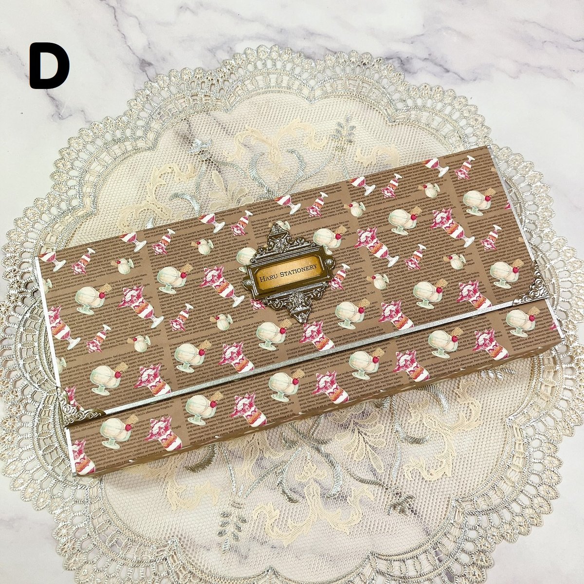 喫茶店デザインペーパー使用クラッチ蛇腹ファイル | ハル×文具女子の