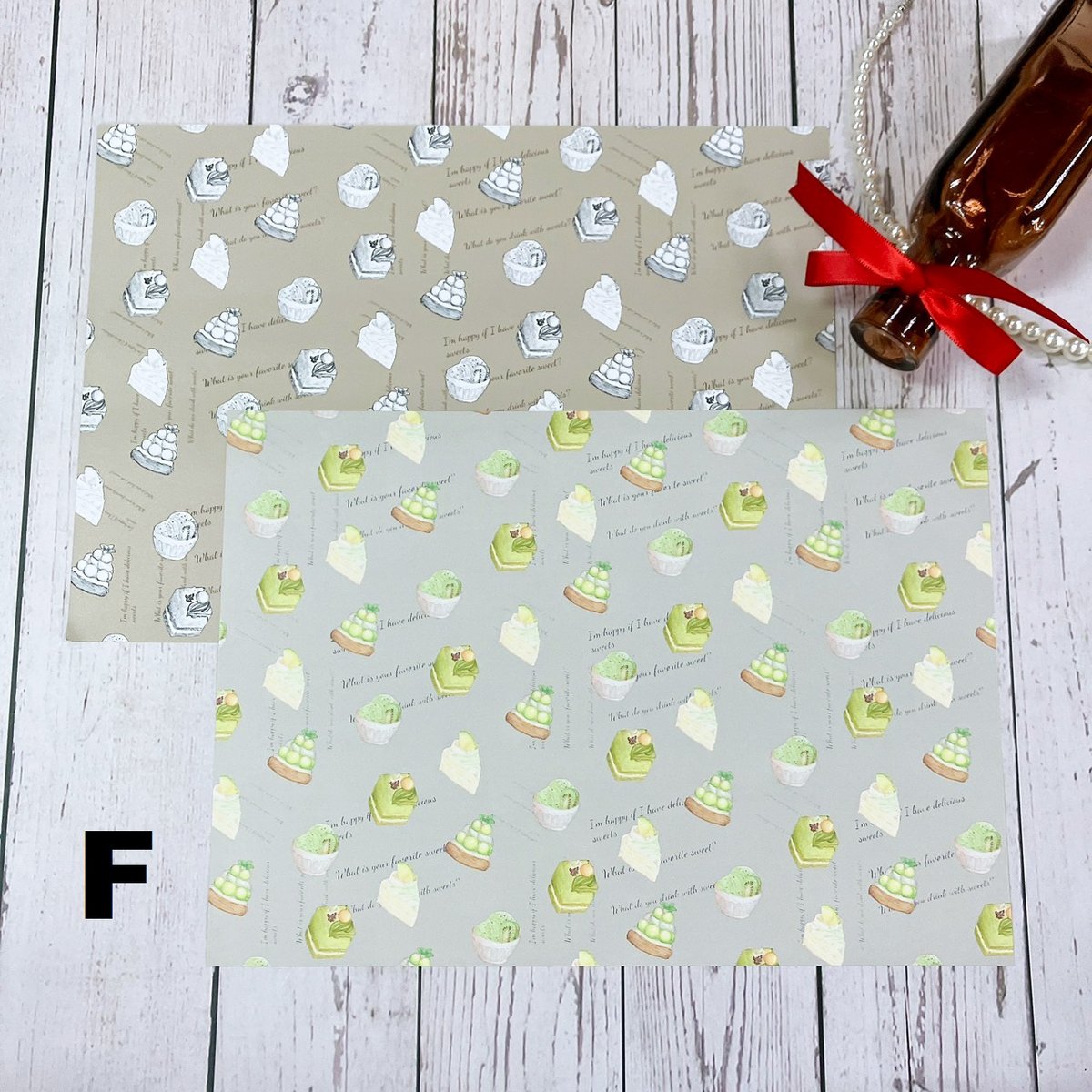 デザペ】スイーツ柄デザインペーパー | ハル×文具女子の文具専門店