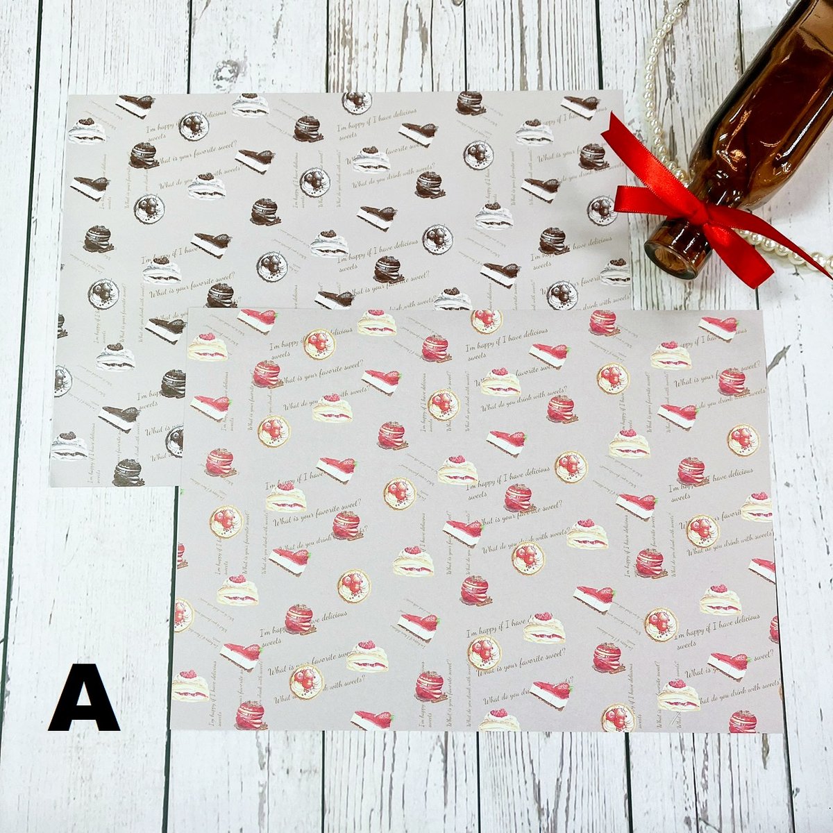 デザペ】スイーツ柄デザインペーパー | ハル×文具女子の文具専門店