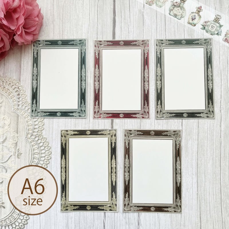 A6サイズ】ダークウッド 額縁メモ | ハル×文具女子の文具専門店