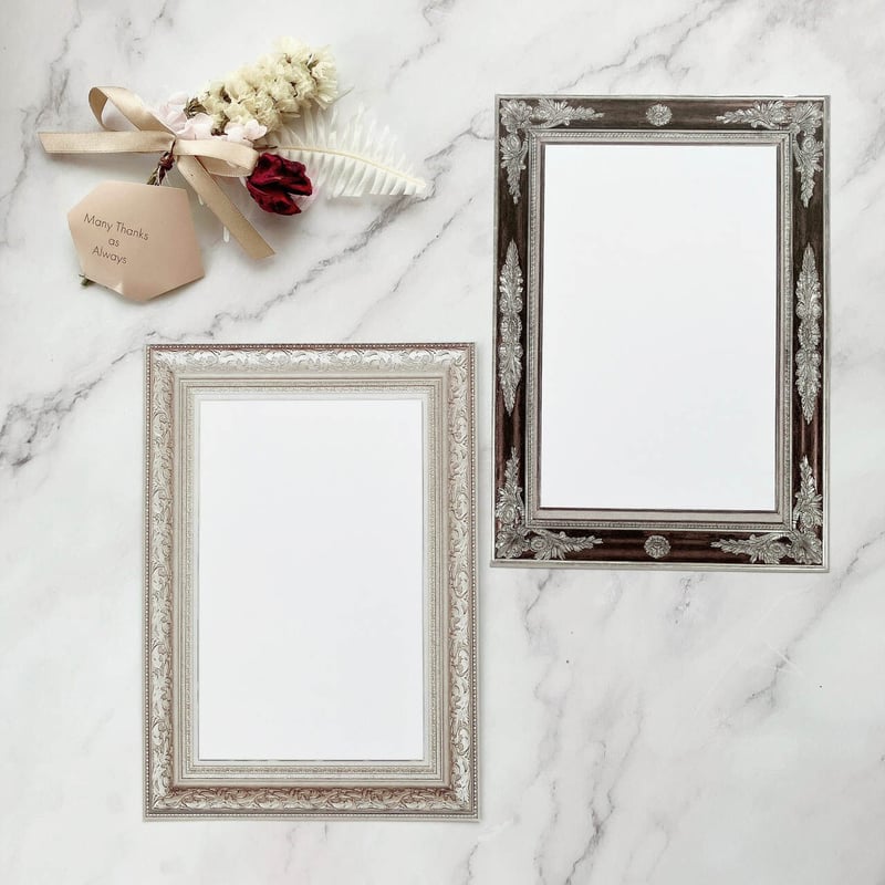 A5】コラージュ台紙 額縁セット vol⑨ 50枚セット 額縁ペーパー 額縁