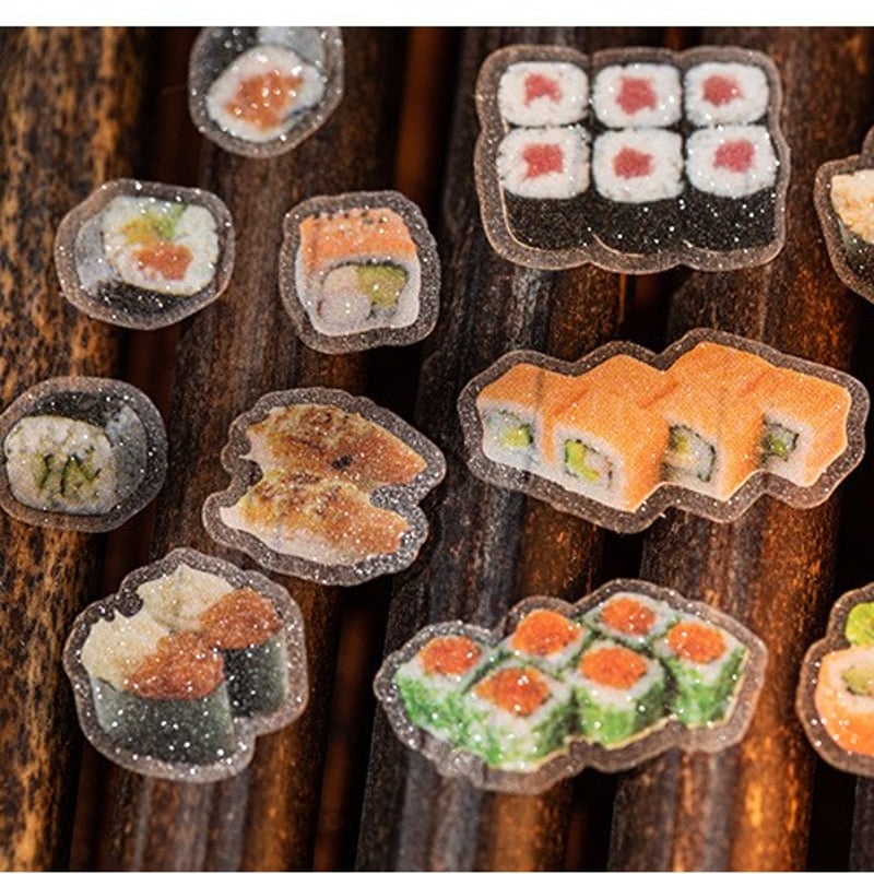 キラキラ食べ物ロールシール 0915-3 | ハル×文具女子の文具専門店