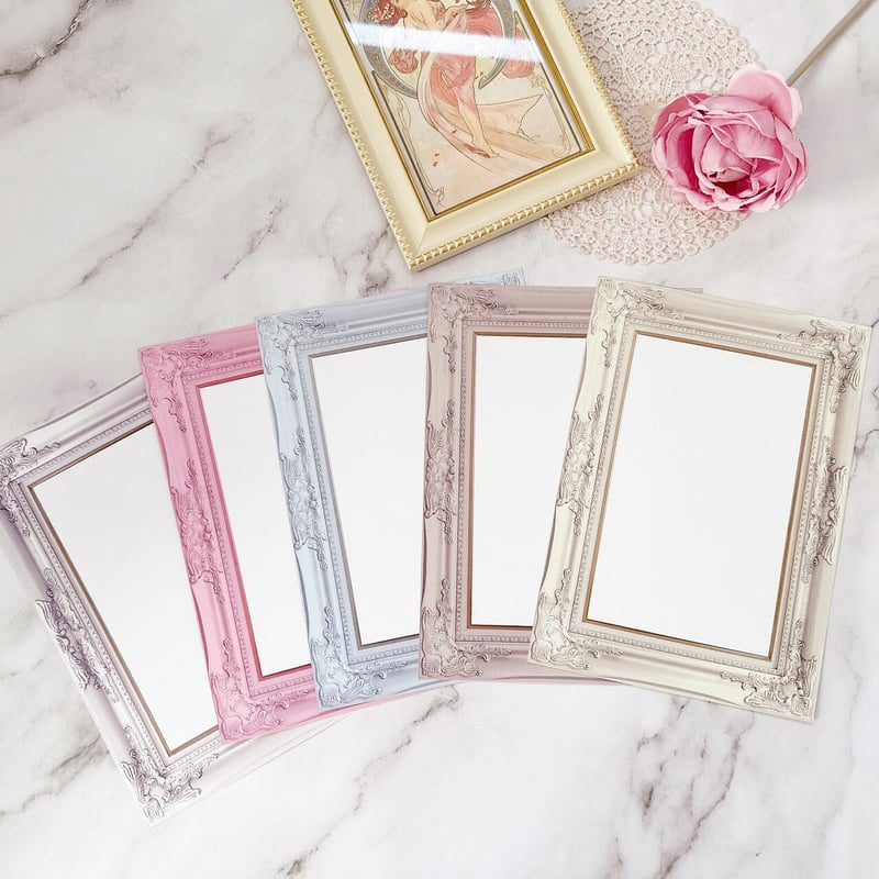 A5】コラージュ台紙 額縁セット vol⑧ 50枚セット 額縁ペーパー 額縁