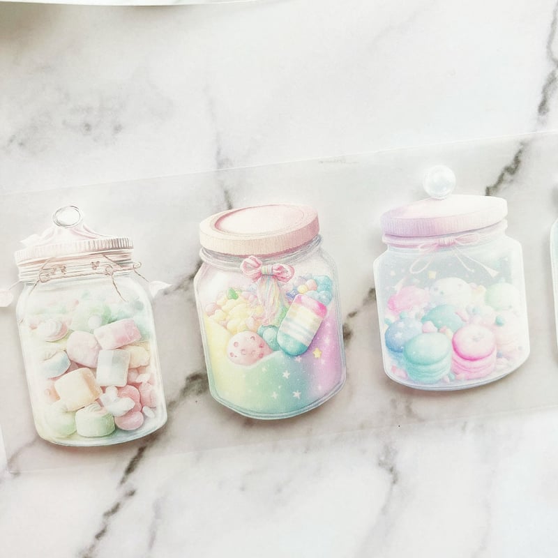 瓶入りキャンディーPETテープ ハル×文具女子オリジナル フィルムテープ