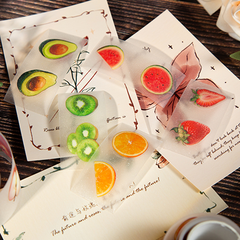 キラキラフルーツロールシール 0907-1 | ハル×文具女子の文具専門店