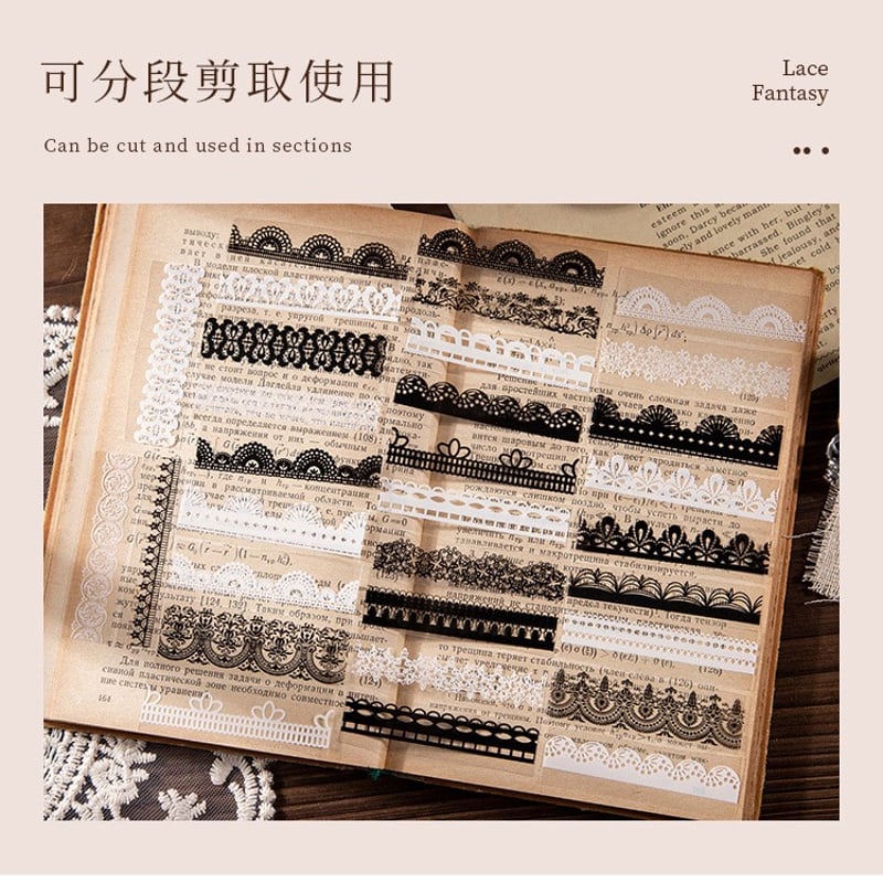 ARomantic ロールシール メモ帳 レースペーパー ステッカー シール シールデコ💕💕 来週くらいに、ロールシールたちをminneに少しupしたい