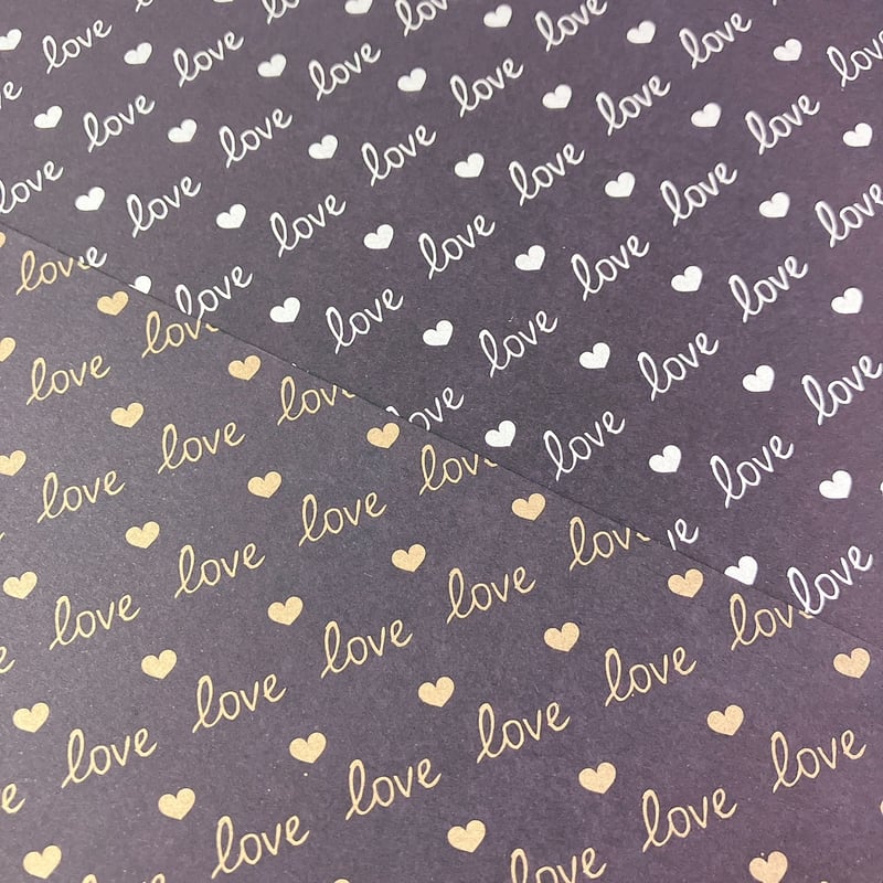 箔デザペ】キラキラ箔プチLOVEデザインペーパー | ハル×文具女子の文具