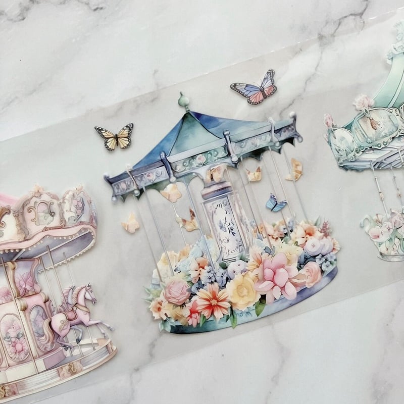 メリーゴーランドPETテープ ハル×文具女子オリジナル フィルムテープ