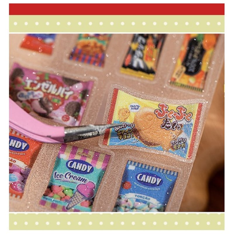 キラキラ食べ物ロールシール 0915-3 | ハル×文具女子の文具専門店