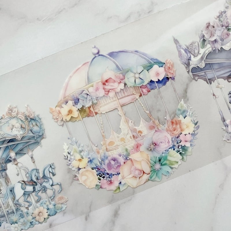 メリーゴーランドPETテープ ハル×文具女子オリジナル フィルムテープ