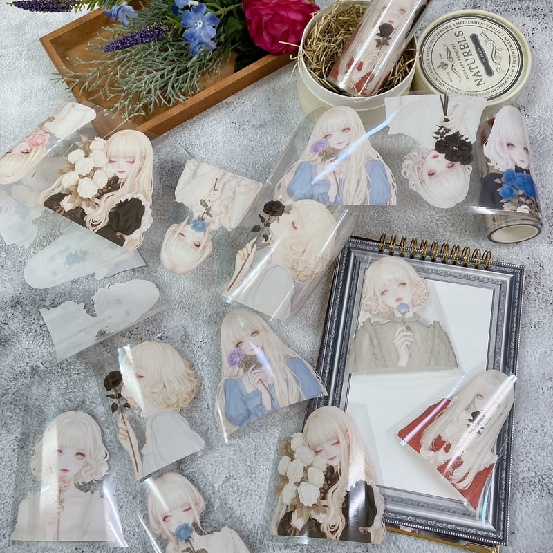 ローズガールPETテープ ハル×文具女子オリジナル フィルムテープ