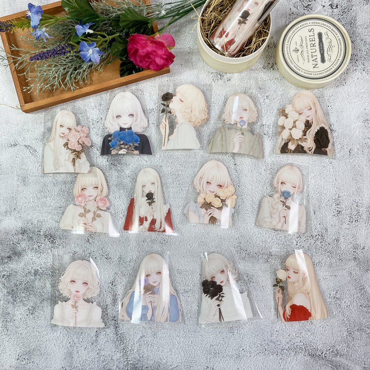 ローズガールPETテープ ハル×文具女子オリジナル フィルムテープ