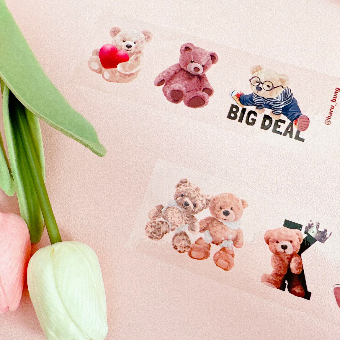 LOVEテディーベア クリア OPPテープ | ハル×文具女子の文具専門店