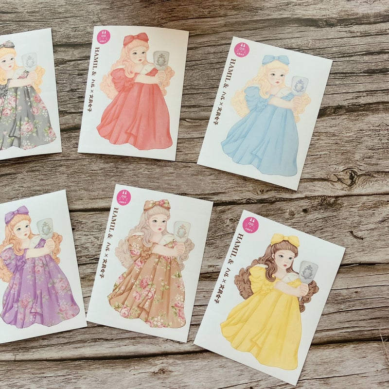 ハミル＆ハル×文具女子コラボ】ハミルドール① コラージュシール 限定