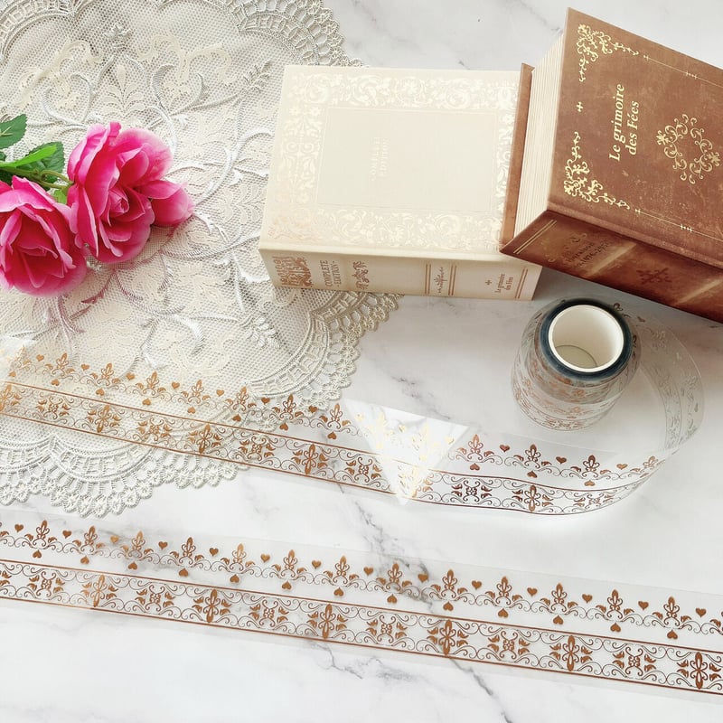 箔押レースPETテープ ハル×文具女子オリジナル フィルムテープ | ハル