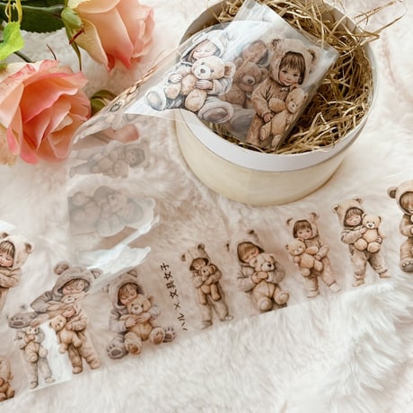 文具女子博 箔押し マスキングテープ バラRose 