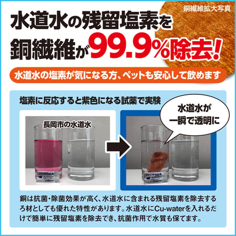 500ccペットボトル用：Cu-water携帯浄水器