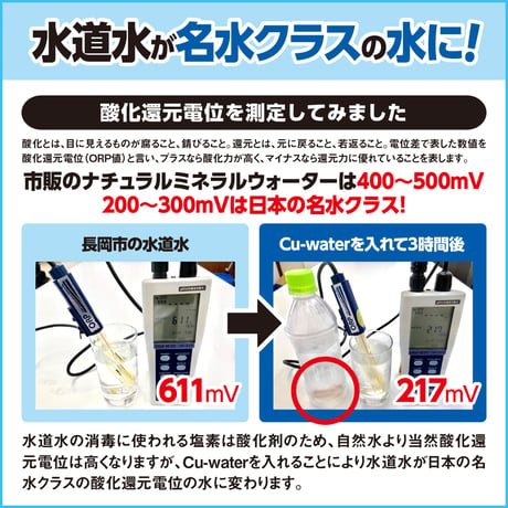 500ccペットボトル用：Cu-water携帯浄水器