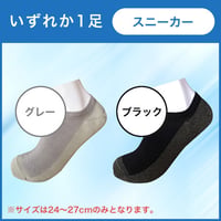 1足：スニーカータイプ：銅繊維除菌消臭靴下