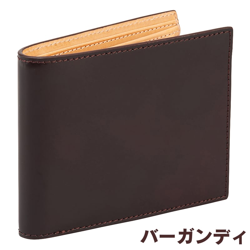 二つ折り財布　コードバン GORBE コードバン二つ折り財布 ◇名入れ対象◇ | GORBE