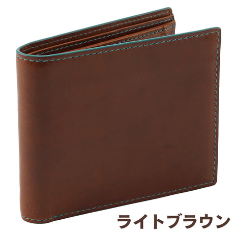 GORBE ベジタブルタンニングレザーカラーエッジ二つ折り財布 ◆名入れ対象◆