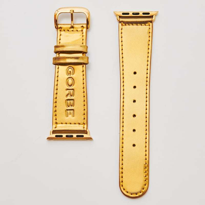 GORBE レインボーゴールドイタリアンレザーアップルウォッチバンド | GORBE