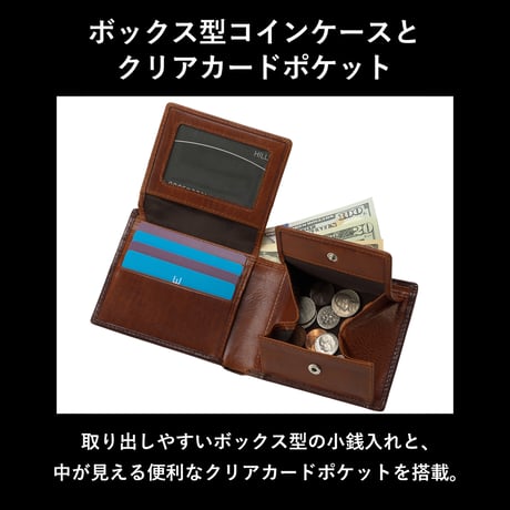GORBE ベジタブルタンニングレザー二つ折り財布 ◆名入れ対象◆