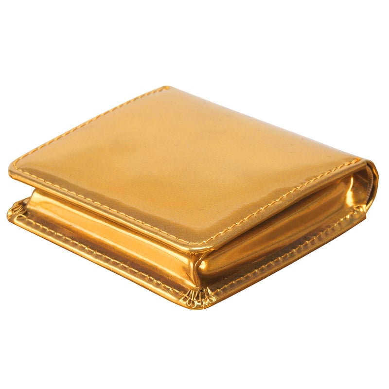 GORBE レインボーゴールドイタリアンレザーボックスコインケース ◇名