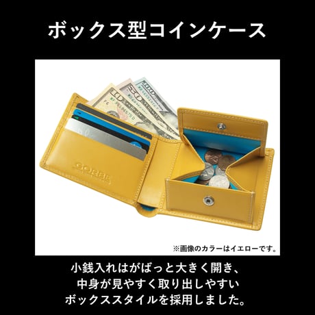 GORBE イタリアンレザーレディース二つ折り財布 ◆名入れ対象◆