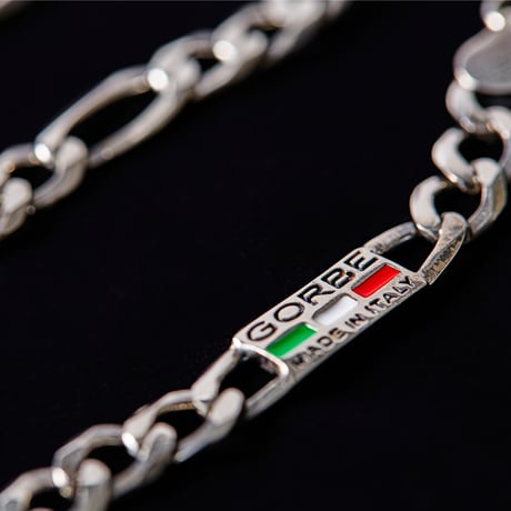 GORBE イタリア製シルバーネックレス（フィガロ）
